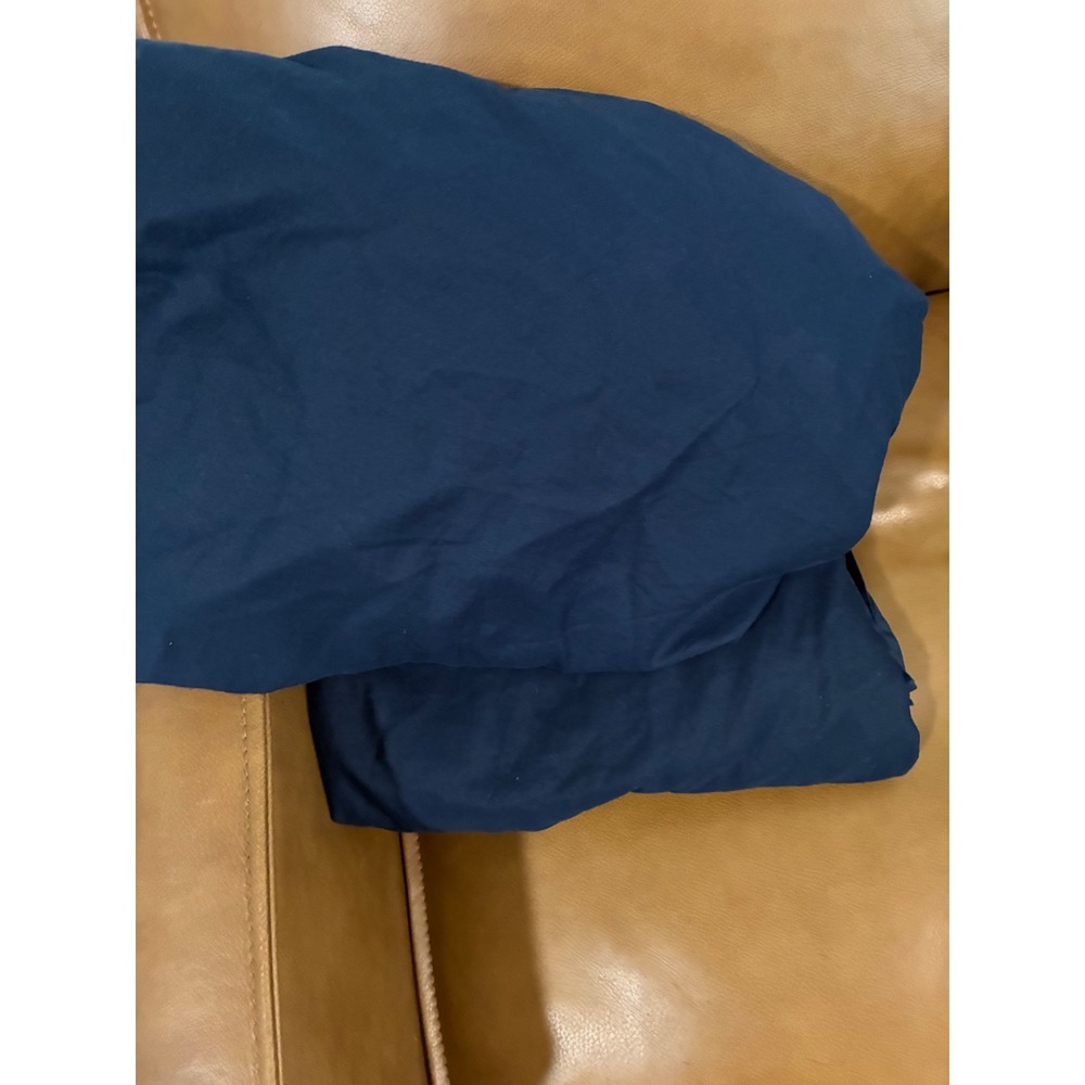 Nautica Home Navy Blue Set Cotton Blend Solid Bedding -fitted and flat sheet